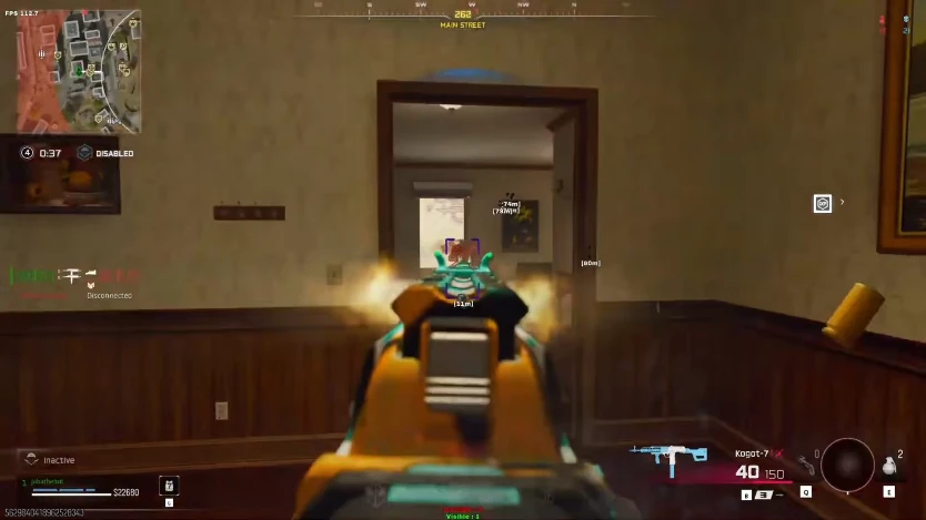 Wallhack ESP boxes and distance through a doorway